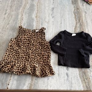 GAP Leopard Print Baby Corduroy Jumper Set